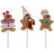 Northlight Plush Gingerbread Christmas Picks -  10" - Set of 3